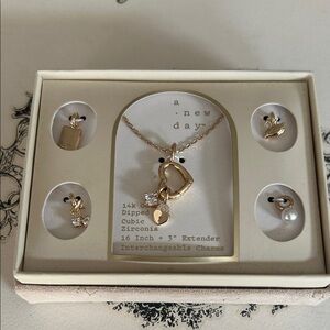 A New Day Gold Heart Necklace and Pendants